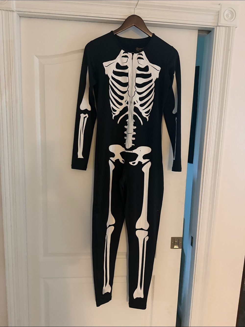 Tipsy Elves Black and White Women’s Skeleton Jumpsuit
